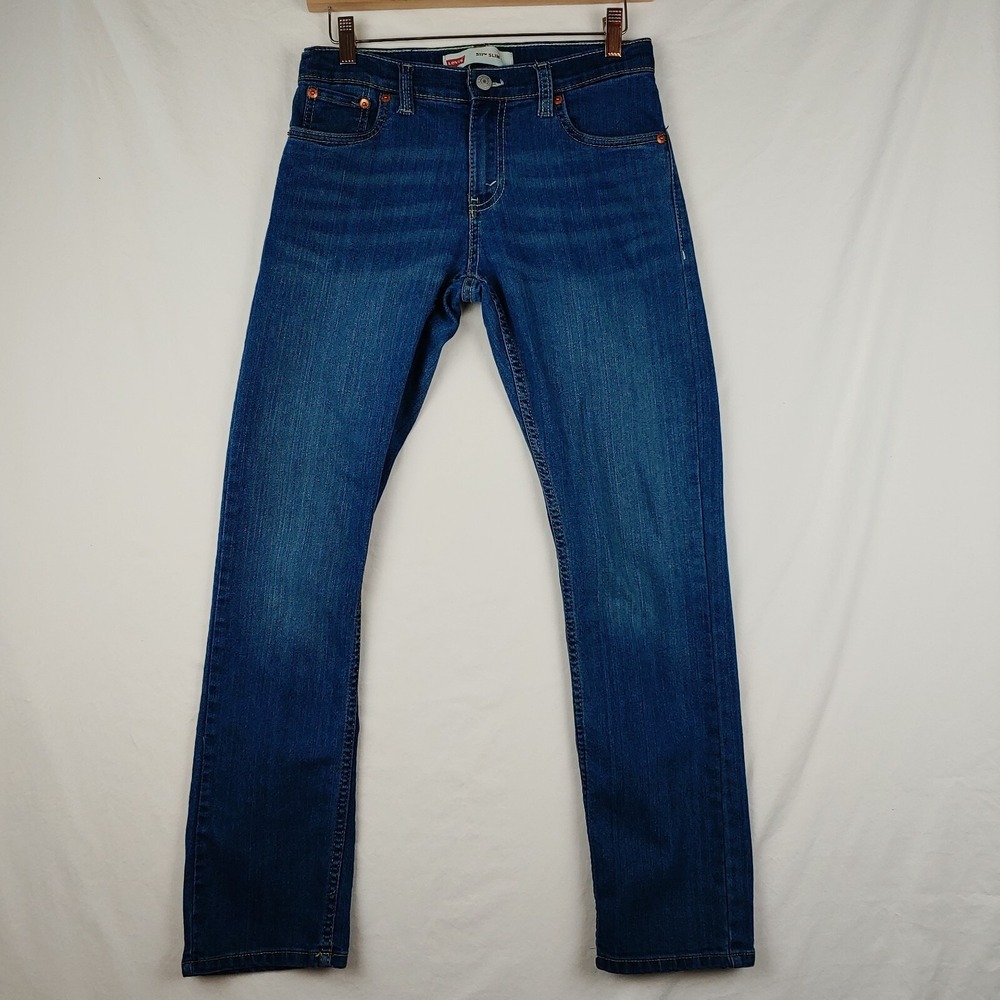Levis 511 Jeans Boys 16 Regular Measures 29x28 Blue Slim Fit Adjustable Waist